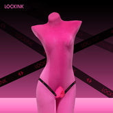 Vibrador de succión de clítoris portátil Lockink con forma de corazón rosa y control remoto